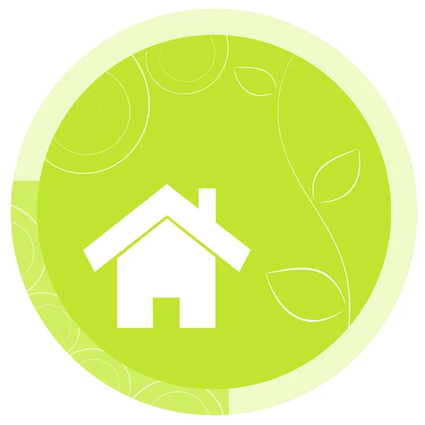 Home illustrazione verde — Vettoriale Stock