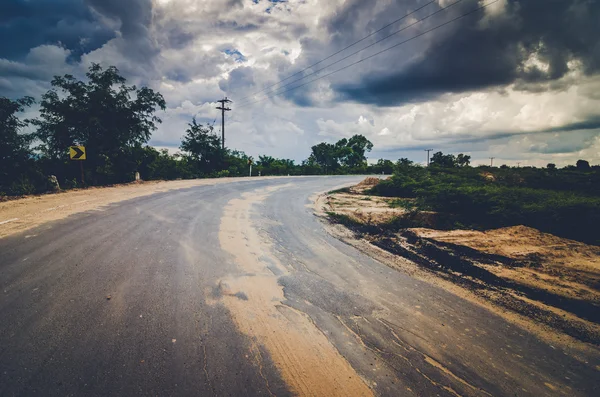 Strada e cielo — Foto Stock