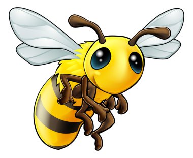 Cute Bee Character clipart