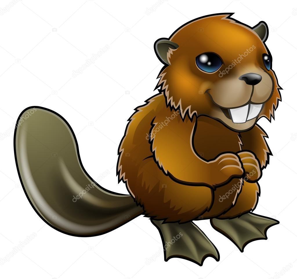 Happy Cartoon Beaver ??? Stock Vector ?? Krisdog 12235559
