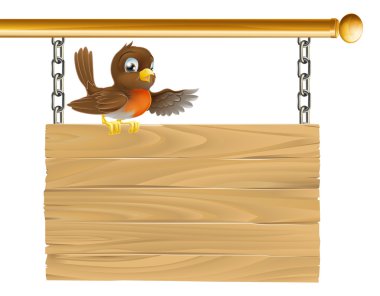 Tabela üzerinde oturan robin