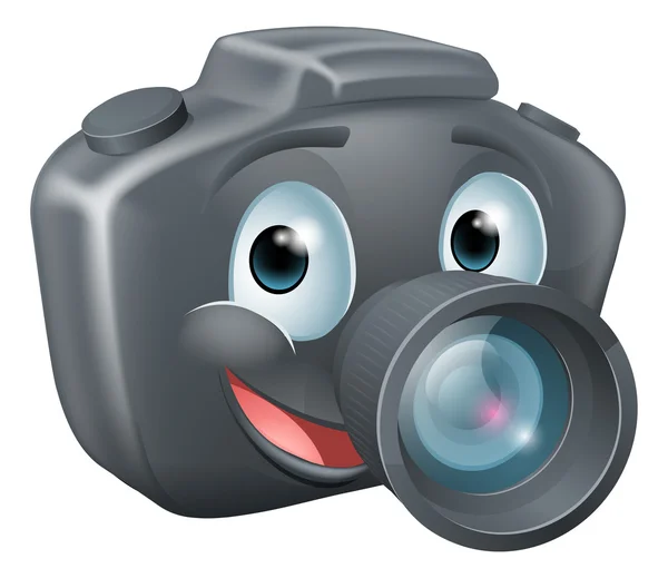 Mascotte de DSLR camera personnage — Image vectorielle