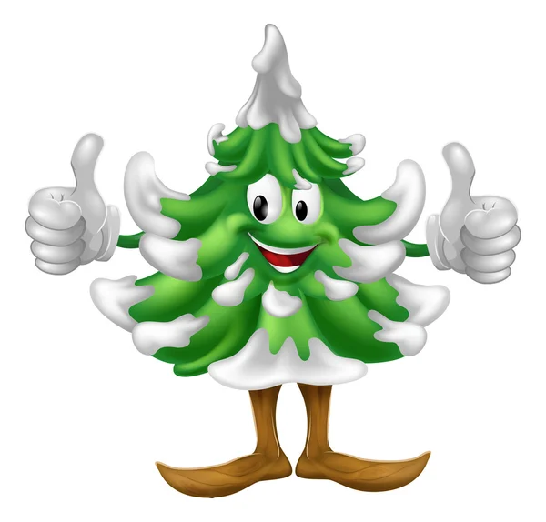 Kerstboom cartoon man — Stockvector