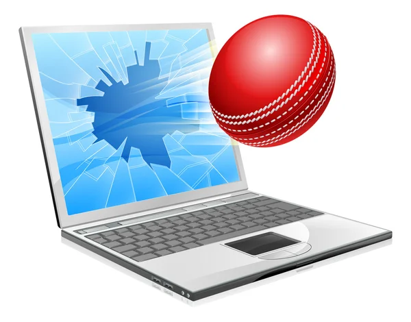 Cricket portátil pantalla rota concepto — Archivo Imágenes Vectoriales