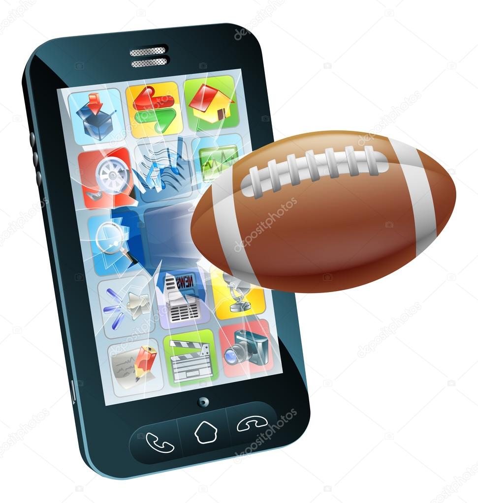 American football ball cell phone