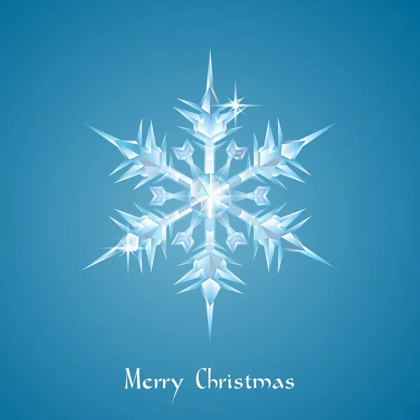 Christmas snowflake greeting — Stock Vector