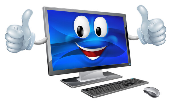Desktop computer mascot