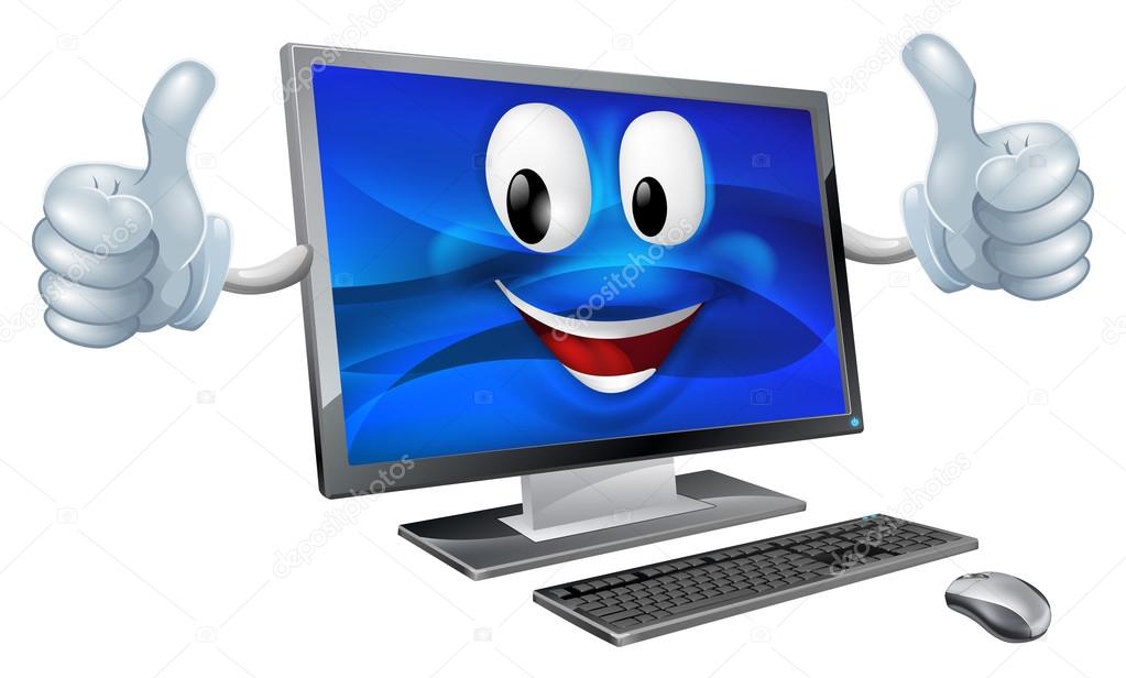 Desktop computer mascot