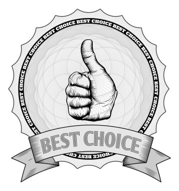 En iyi Seçimi Ödülü badge yukarı