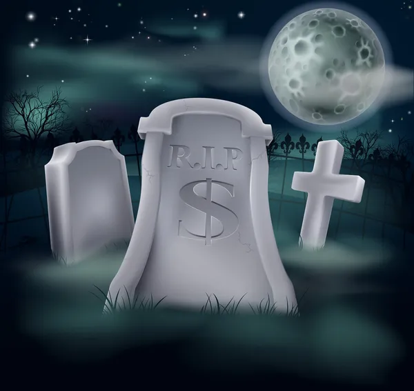Doları mezar kavramı — Stok Vektör