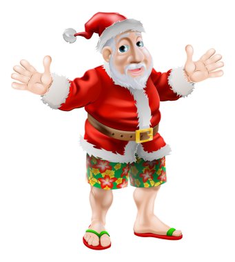 karikatür santa plaj