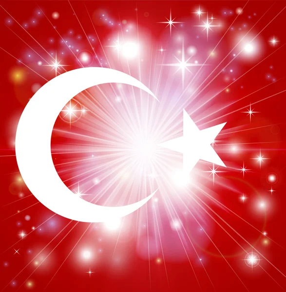 Turkse vlag achtergrond — Stockvector