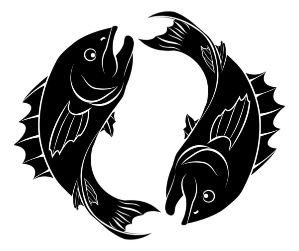 Стилизованная рыбная иллюстрация — стоковый вектор