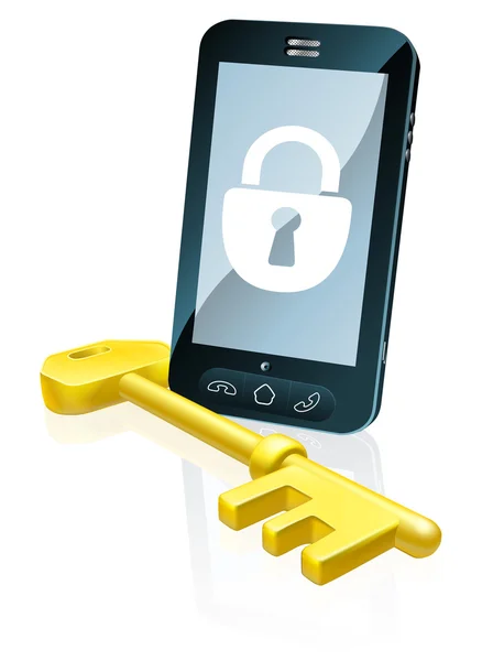 Mobiele telefoon veiligheidsconcept — Stockvector