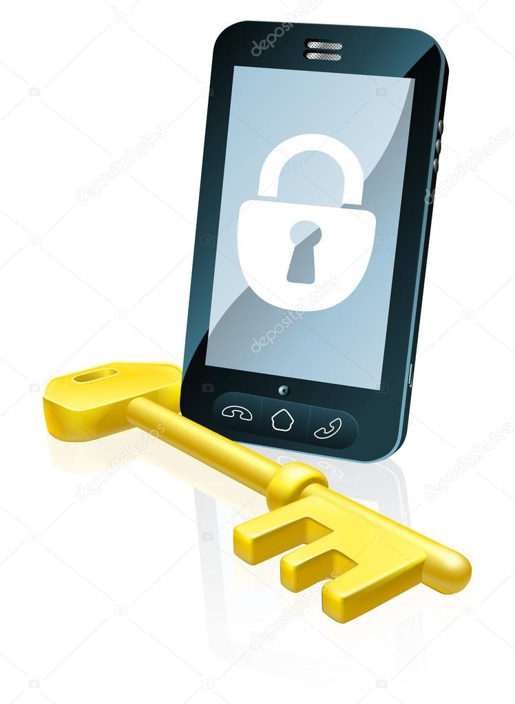 Mobile phone security concept