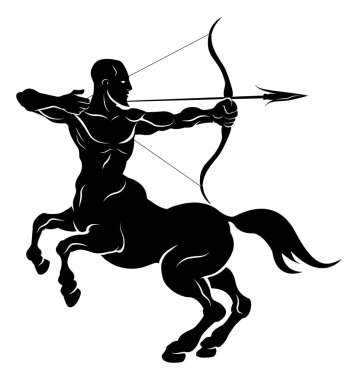Stylised centaur archer illustration clipart