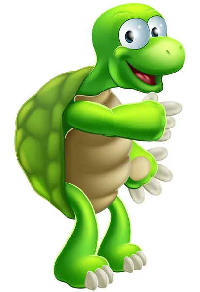 Cartoonschildkröte oder Schildkröte — Stockvektor