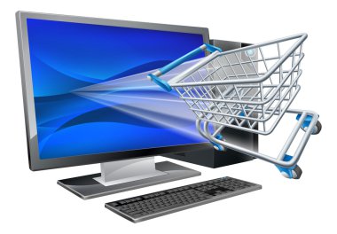 bilgisayar alışveriş kavramı
