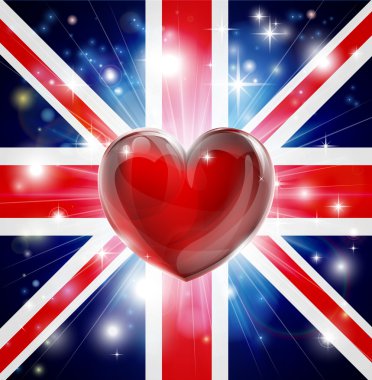 İngiltere bayrak kalp arka seviyorum