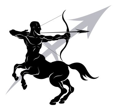 Sagittarius zodiac horoscope astrology sign clipart