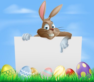 Chocolate Easter eggs sign clipart