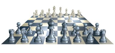 Game of chess illustration clipart