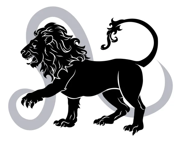 Horoscope du Lion signe astrologique — Image vectorielle