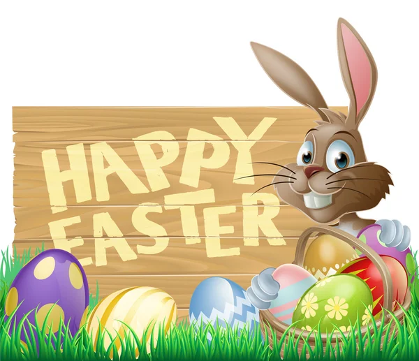 Joyeux lapin signe de Pâques — Image vectorielle