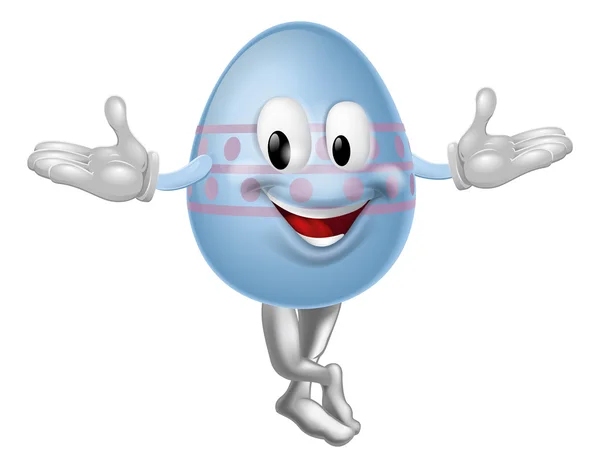 Uomo uovo di Pasqua cartone animato — Vettoriale Stock