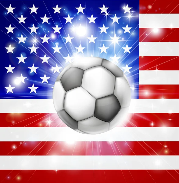 USA labdarúgó zászló — Stock Vector