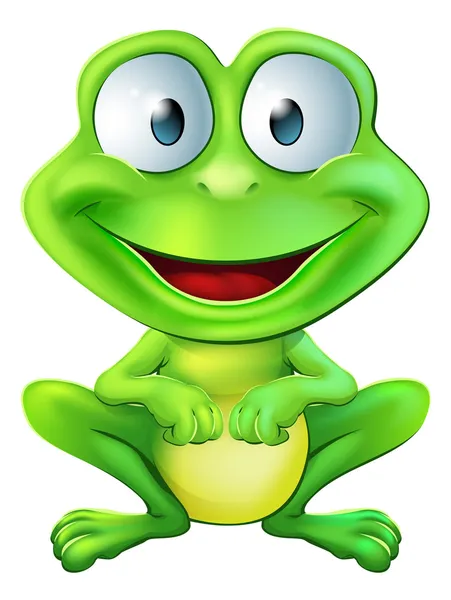 Cute frog character — Stock Vector