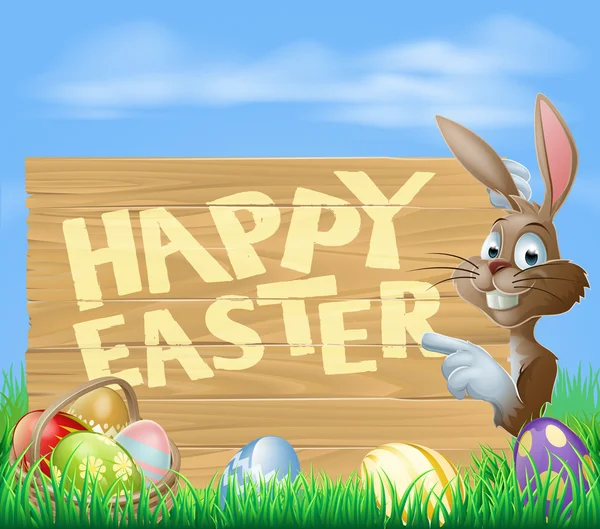 Znak Święta Wielkanocne Easter bunny — Wektor stockowy