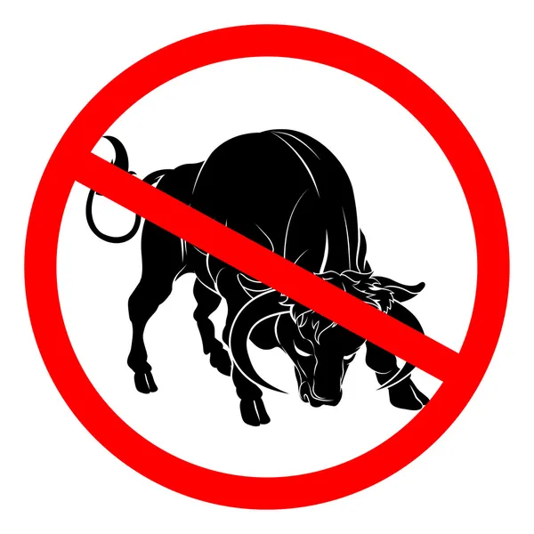 Žádné znamení býk — Stockový vektor