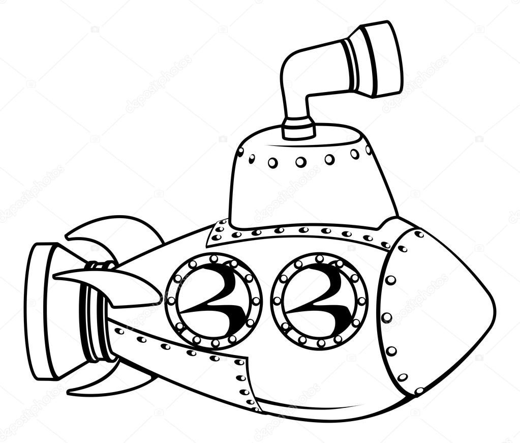 wood submarine cartoon wood submarine cartoon