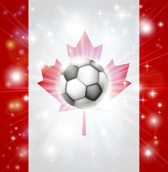 Canada voetbal vlag — Stockvector