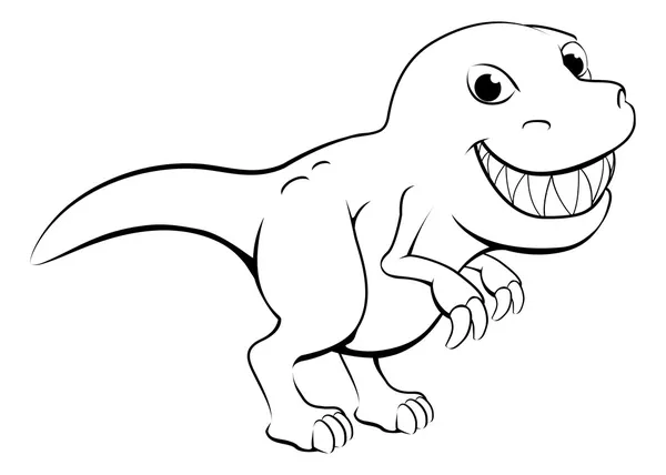 Glad cartoon dinosaurie — Stock vektor