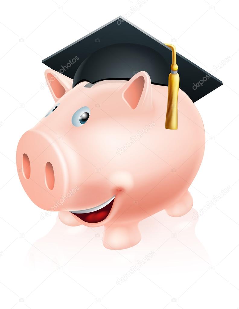 Education savings piggy bank