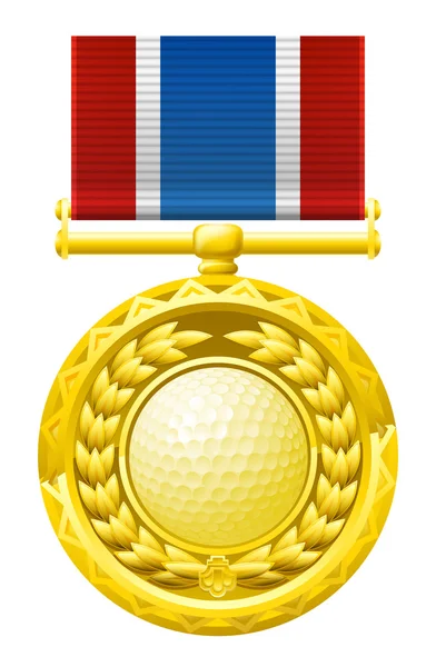 Golf medalj — Stock vektor