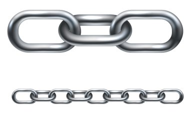 Metal chain links clipart
