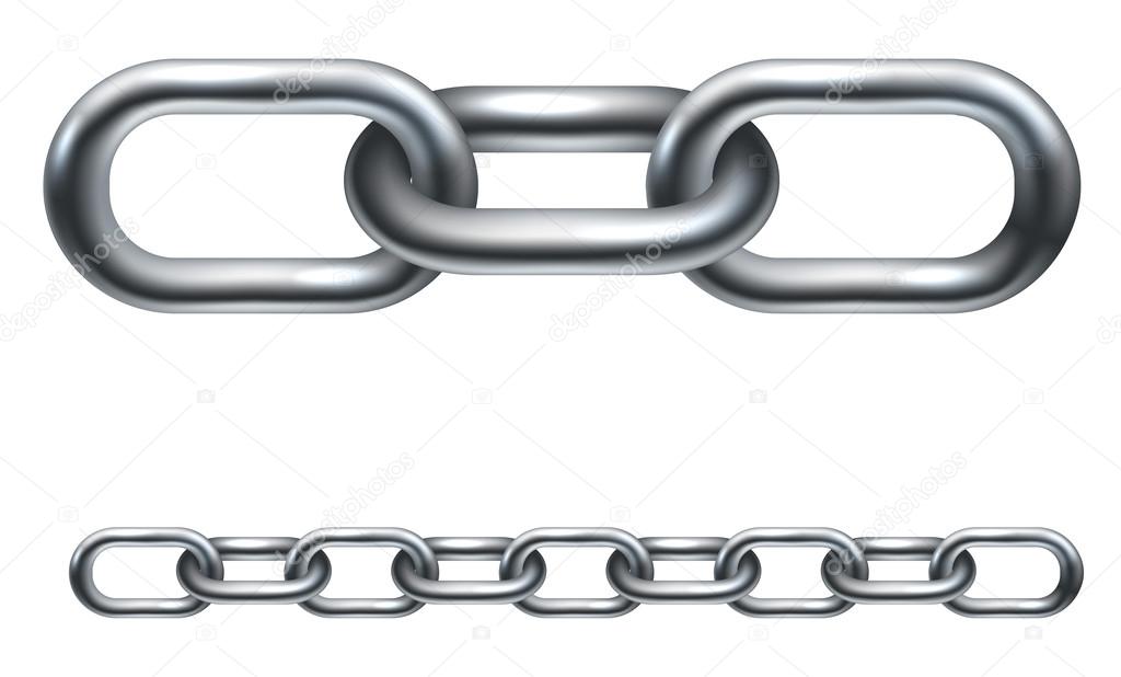 Metal chain links Stock Vector by ©Krisdog 23940533