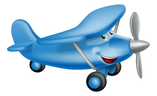 Niedliche Flugzeug-Cartoon-Figur — Stockvektor