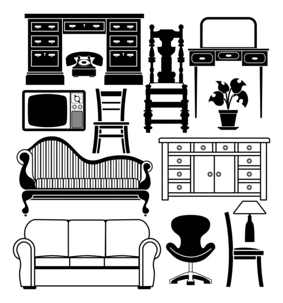Комплект мебели — стоковый вектор