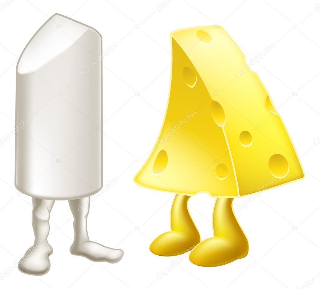 Chalk and cheese characters