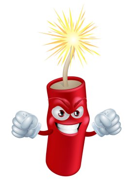 Angry cartoon firecracker clipart