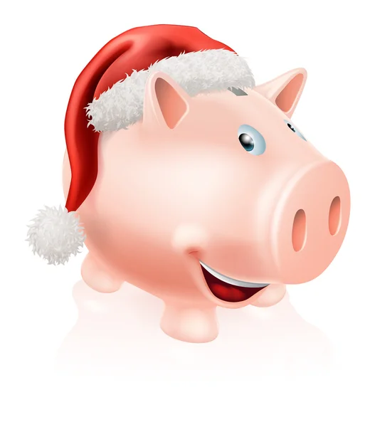 Poupança de Natal Piggy Bank — Vetor de Stock