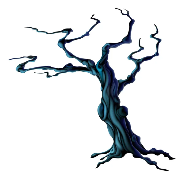 Arbre d'Halloween effrayant — Image vectorielle