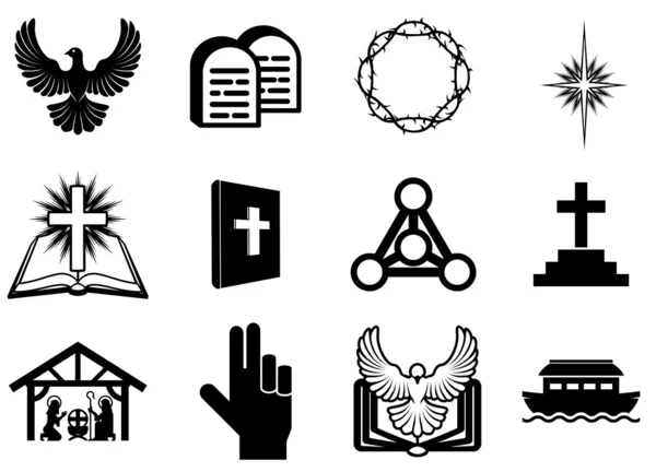 Icônes religieuses chrétiennes — Image vectorielle