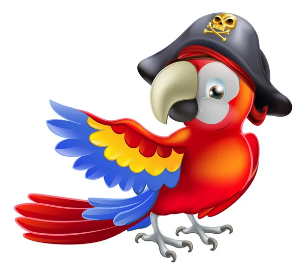 Loro pirata — Vector de stock