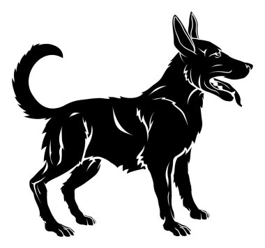 stilize köpek çizimi