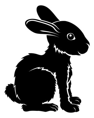 Stylised rabbit illustration clipart